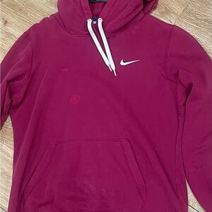 Nike Maroon Hoodie with White Logo
